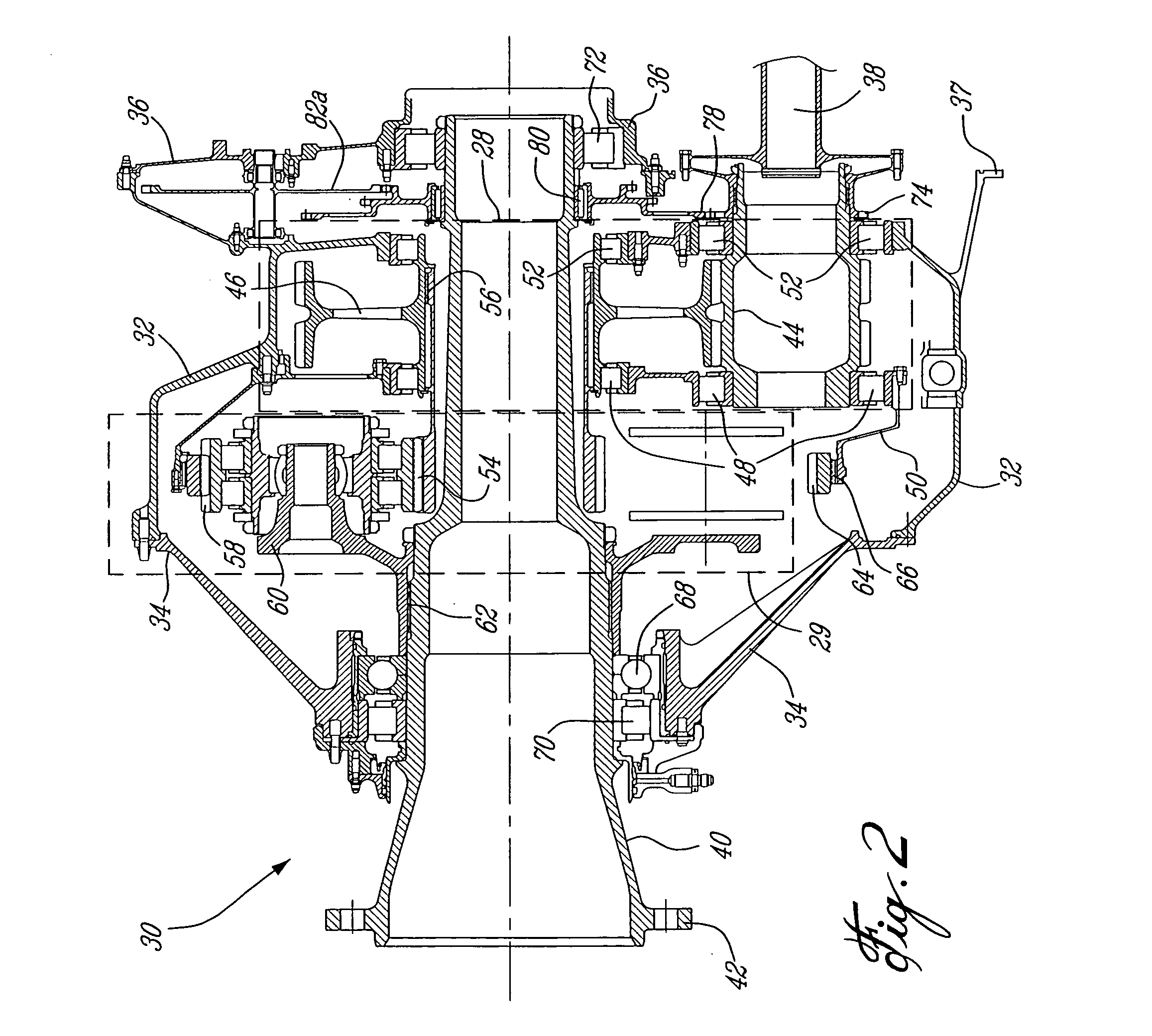 Gas turbine gearbox