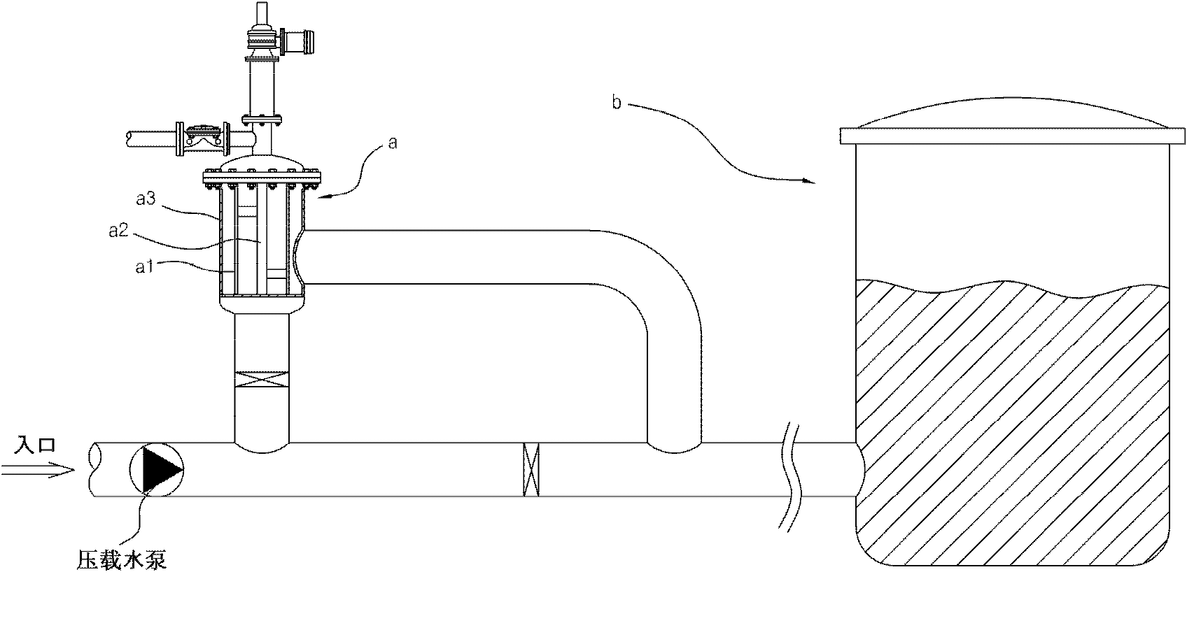 Ballast water treatment system equipped with back pressure forming unit and control method thereof