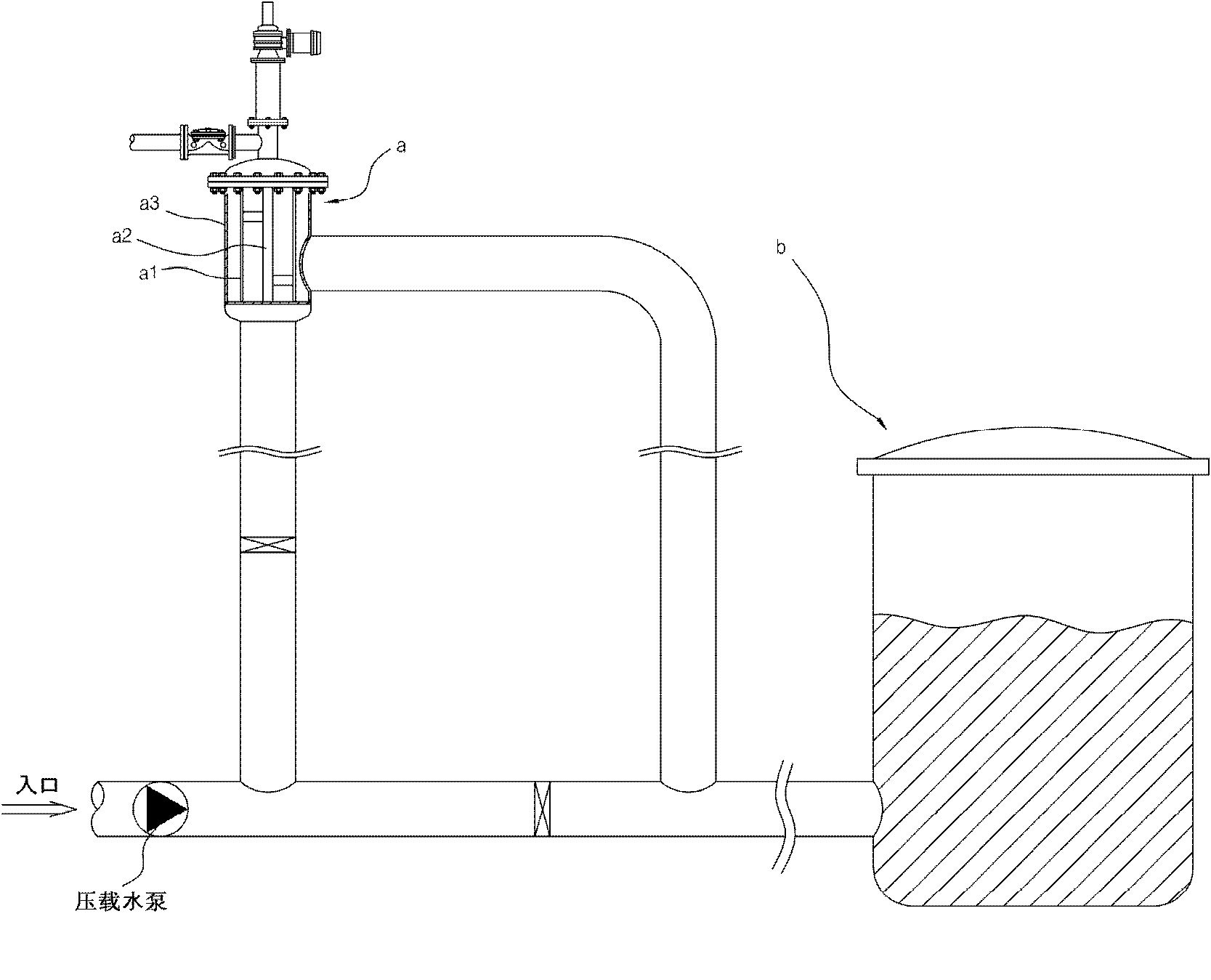 Ballast water treatment system equipped with back pressure forming unit and control method thereof