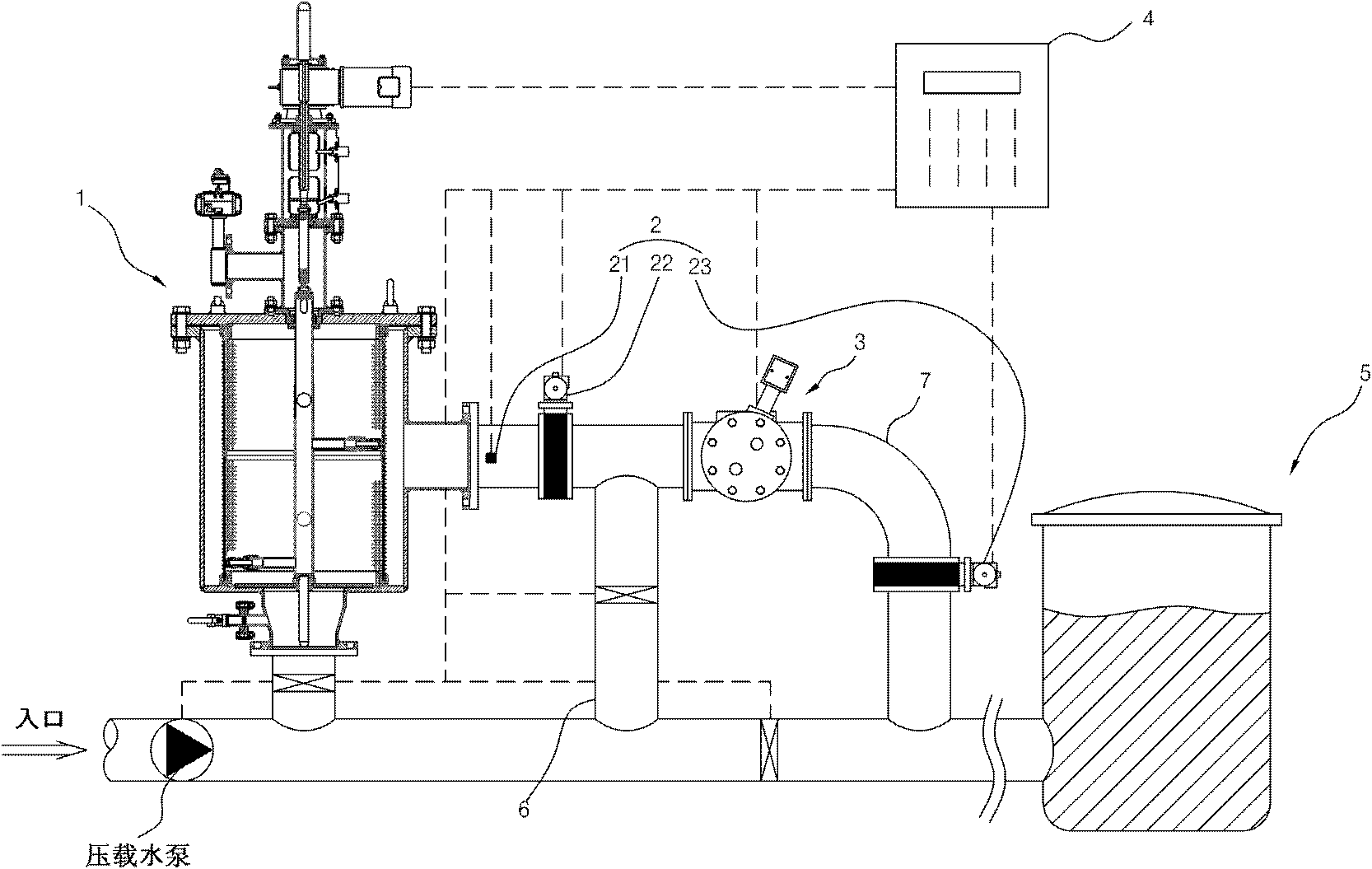 Ballast water treatment system equipped with back pressure forming unit and control method thereof