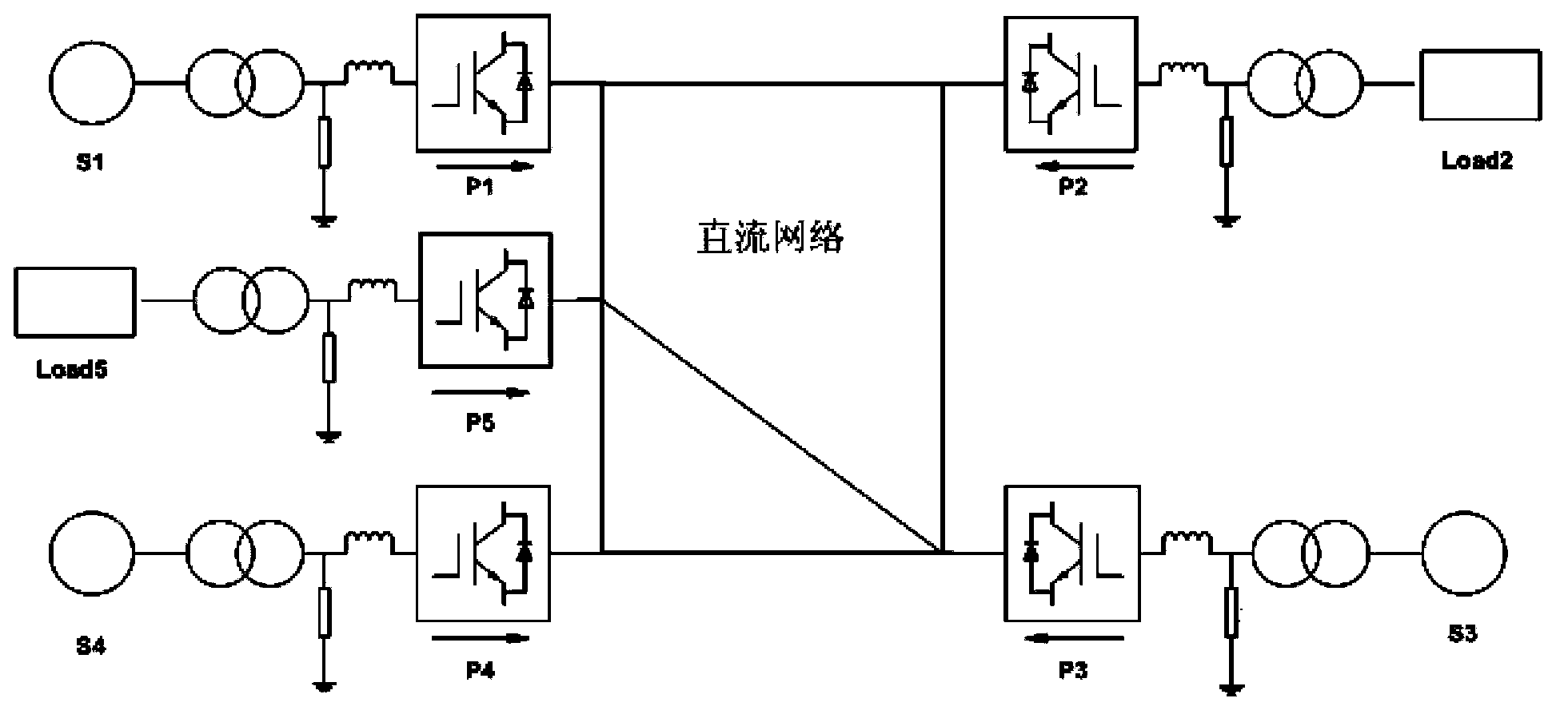 Converter and control method of multi-end soft direct current power transmission system