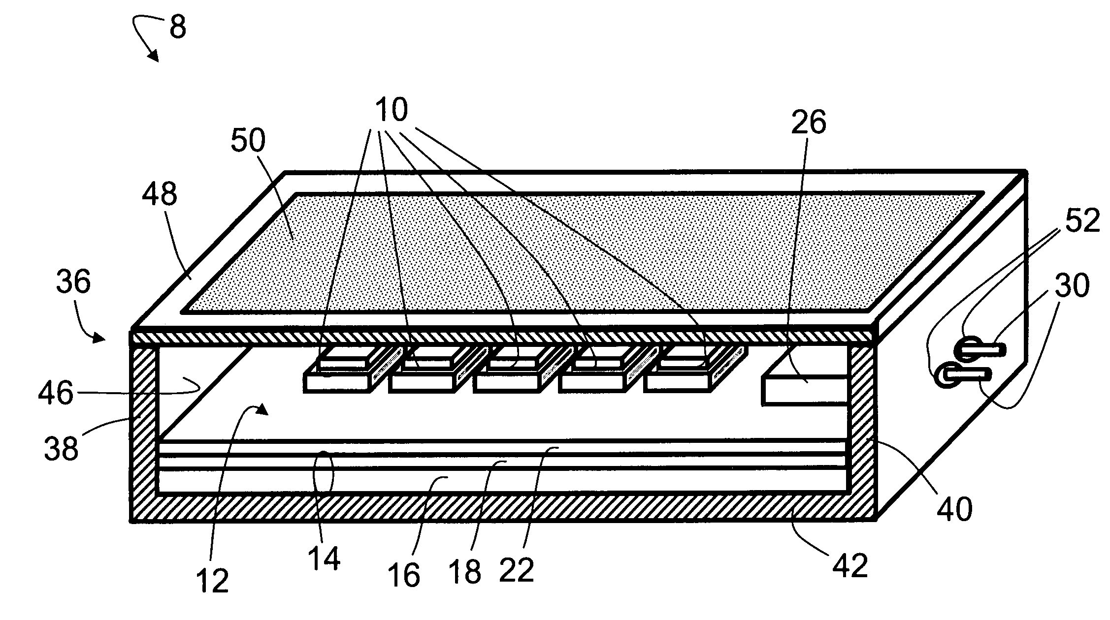 Led lighting system with reflective board