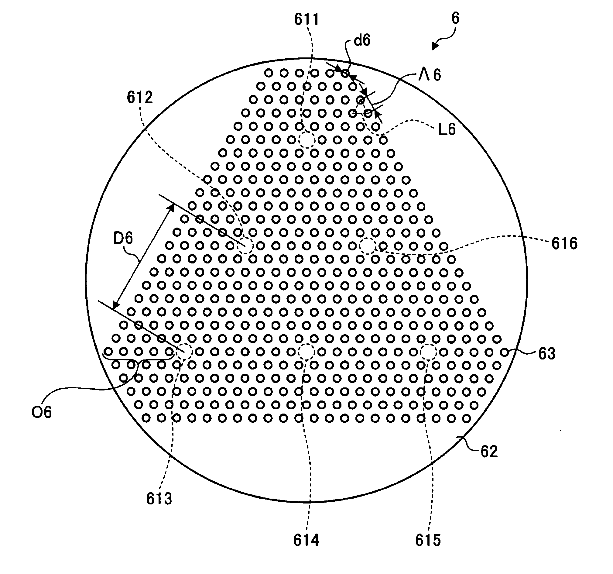 Multi-core holey fiber and optical transmission system