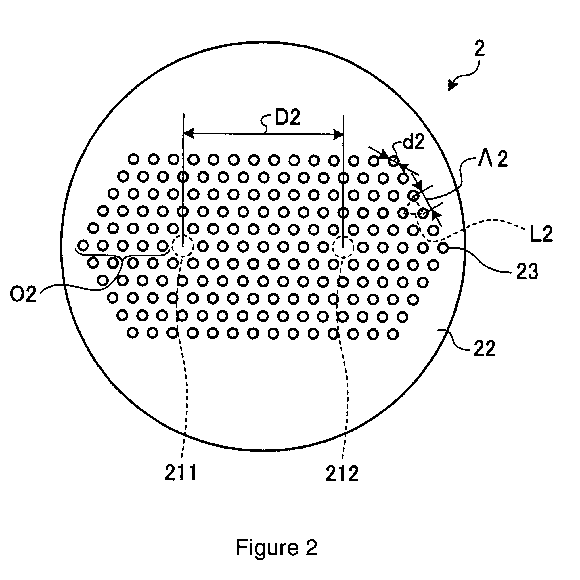 Multi-core holey fiber and optical transmission system