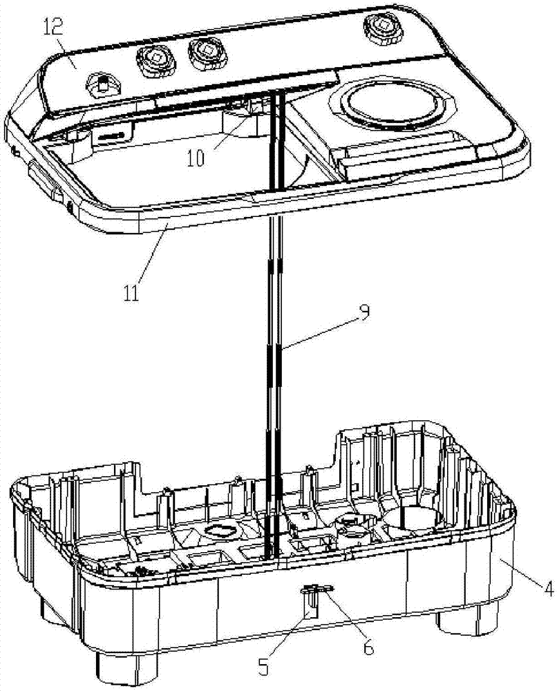 Washing machine with pedaled cover opening function