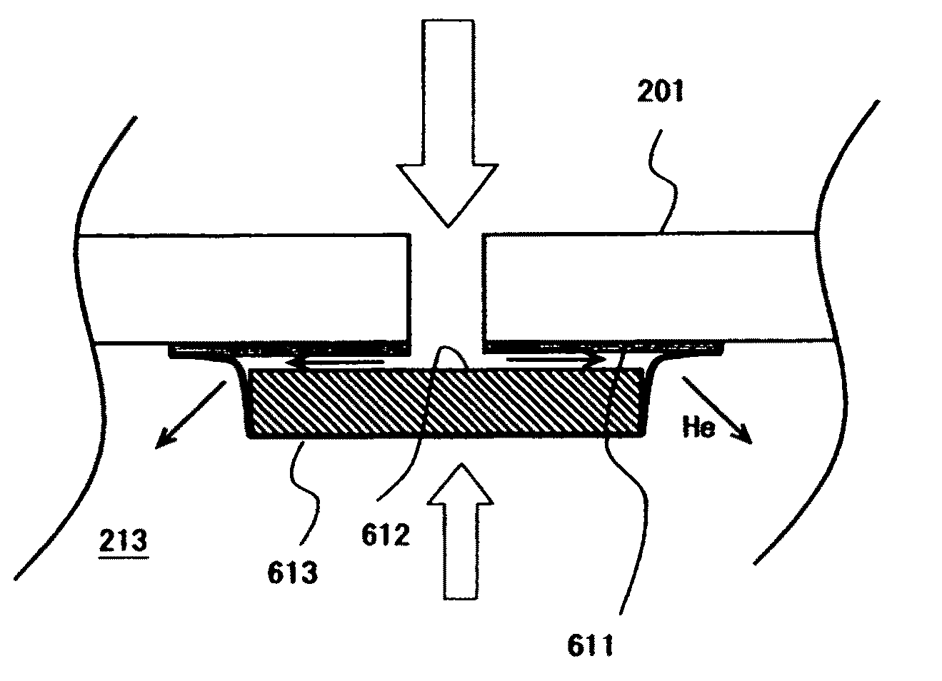 Reduce leakage of low-density gas during low-density gas injection into a disk drive