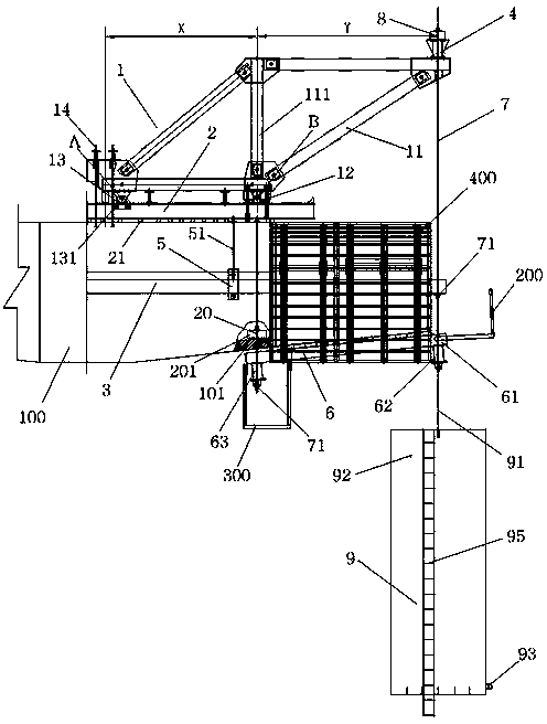 Bridge cantilever box girder construction hanging basket pre-pressing loading device