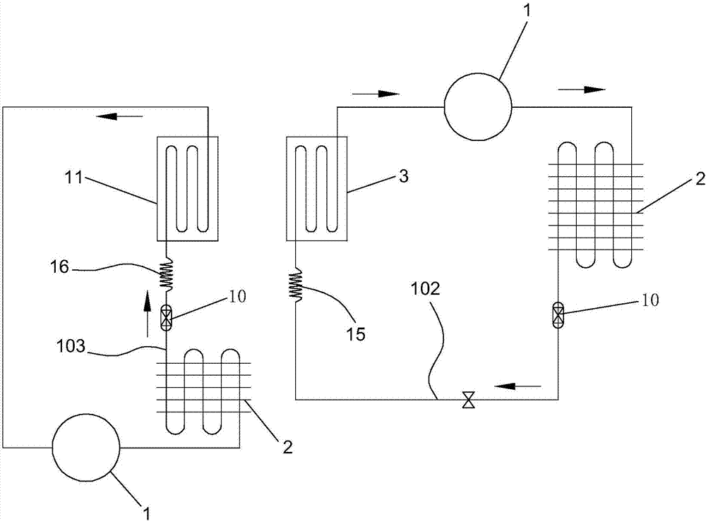 Cold control device of dual-throttle precooling and freshness preserving ice-cream machine, cold control method and ice-cream machine