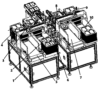 Double-station battery feeding equipment