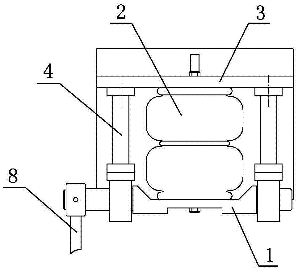 An air spring bending fatigue testing machine