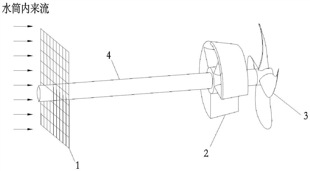 Wake field simulation method for cavitation water drum paddle model test