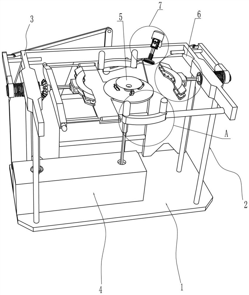 A circular fiber desktop board edging machine