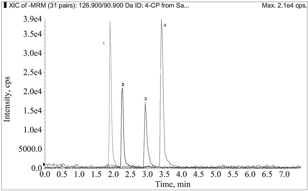 Chlorophenol graphene-based molecularly imprinted solid-phase extraction column and preparation method and application thereof