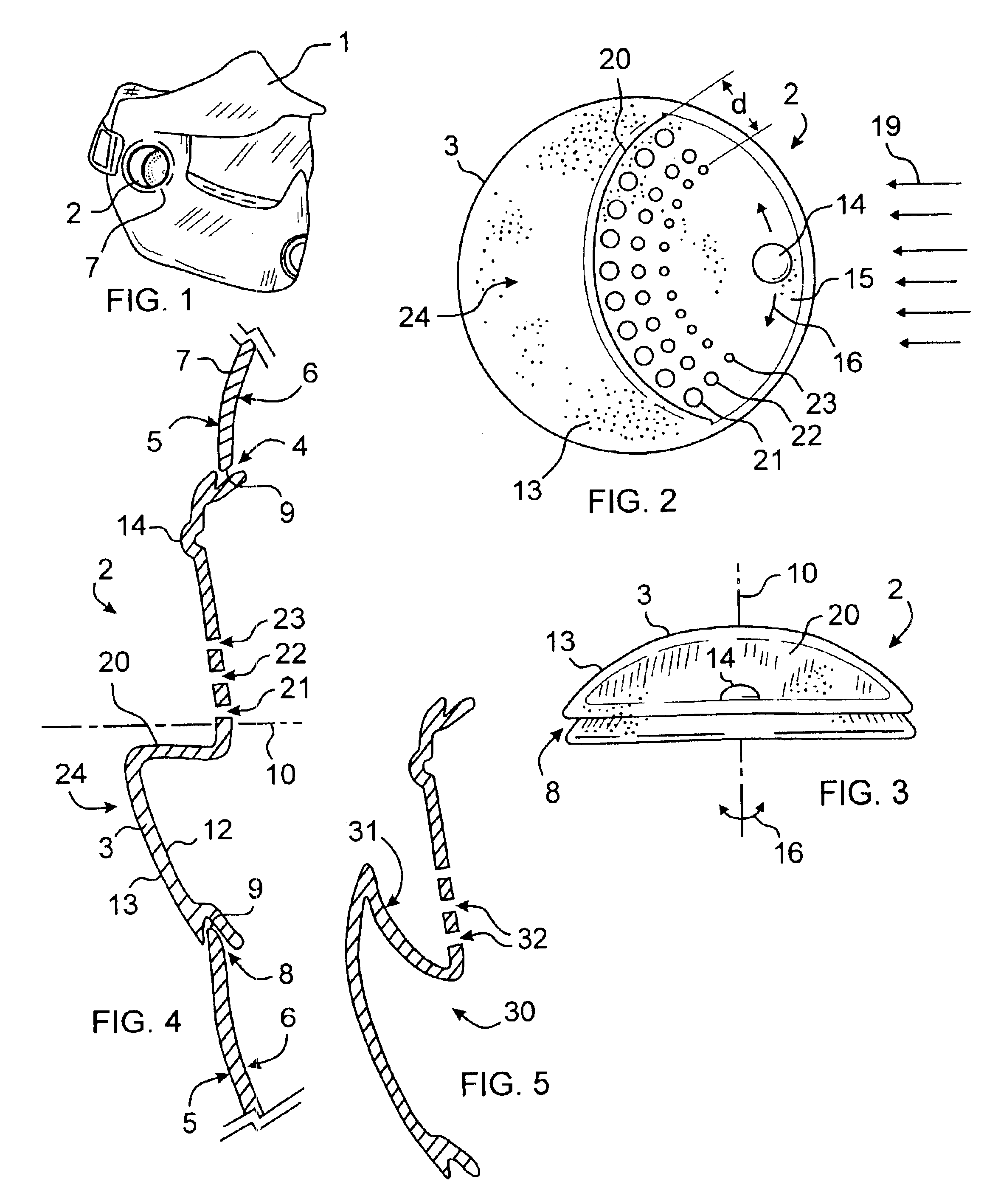 Swiveling sound-gathering ear guard for masks and helmets