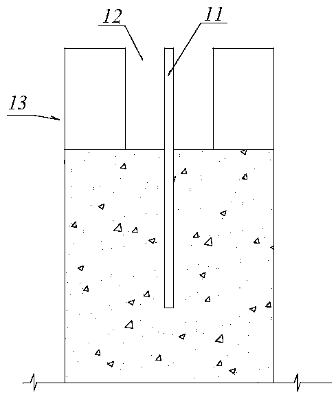 CFG (cement flyash gravel) Pile composite foundation structure and construction method