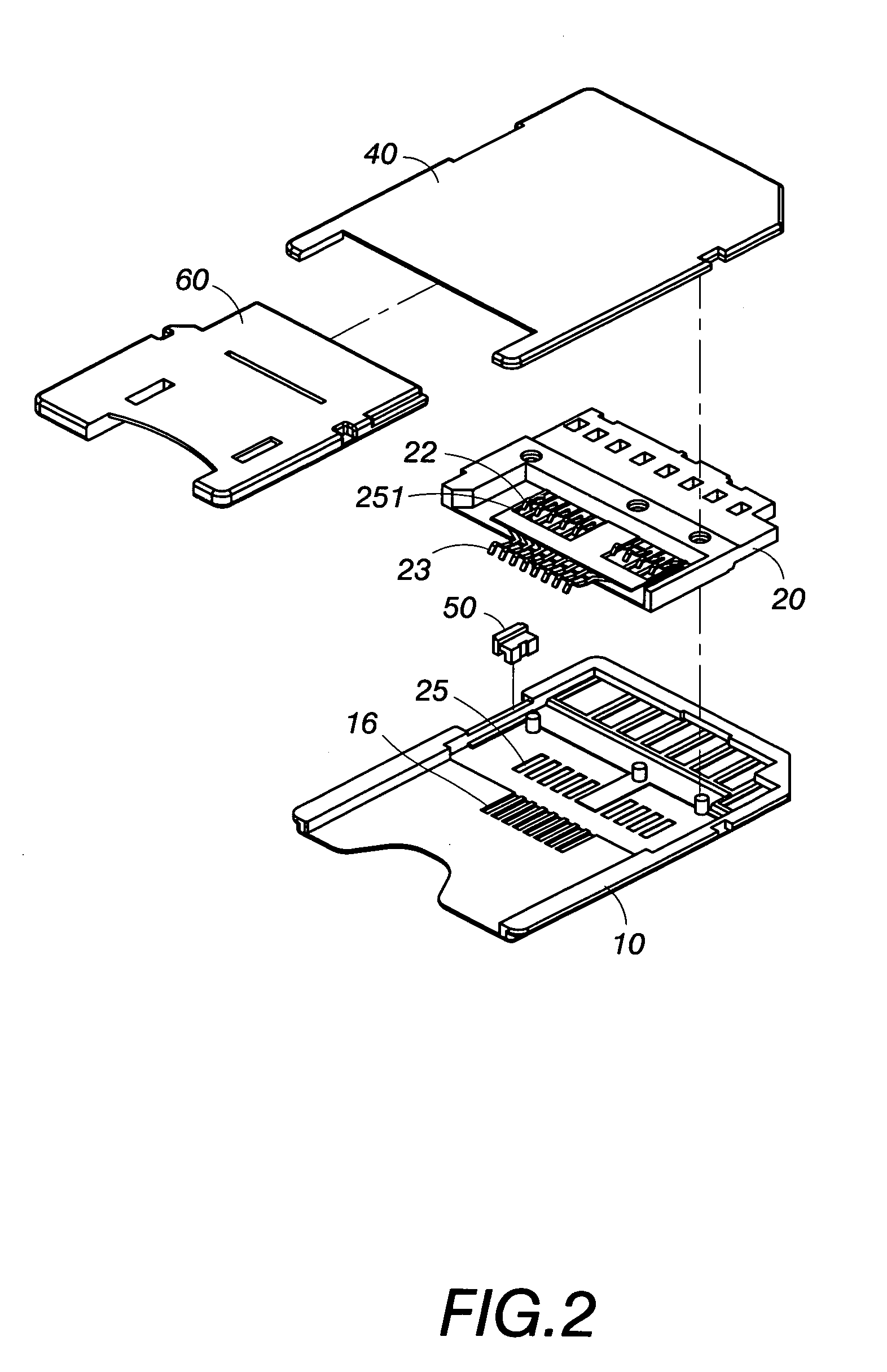 2-in-1 SD type memory card adapter