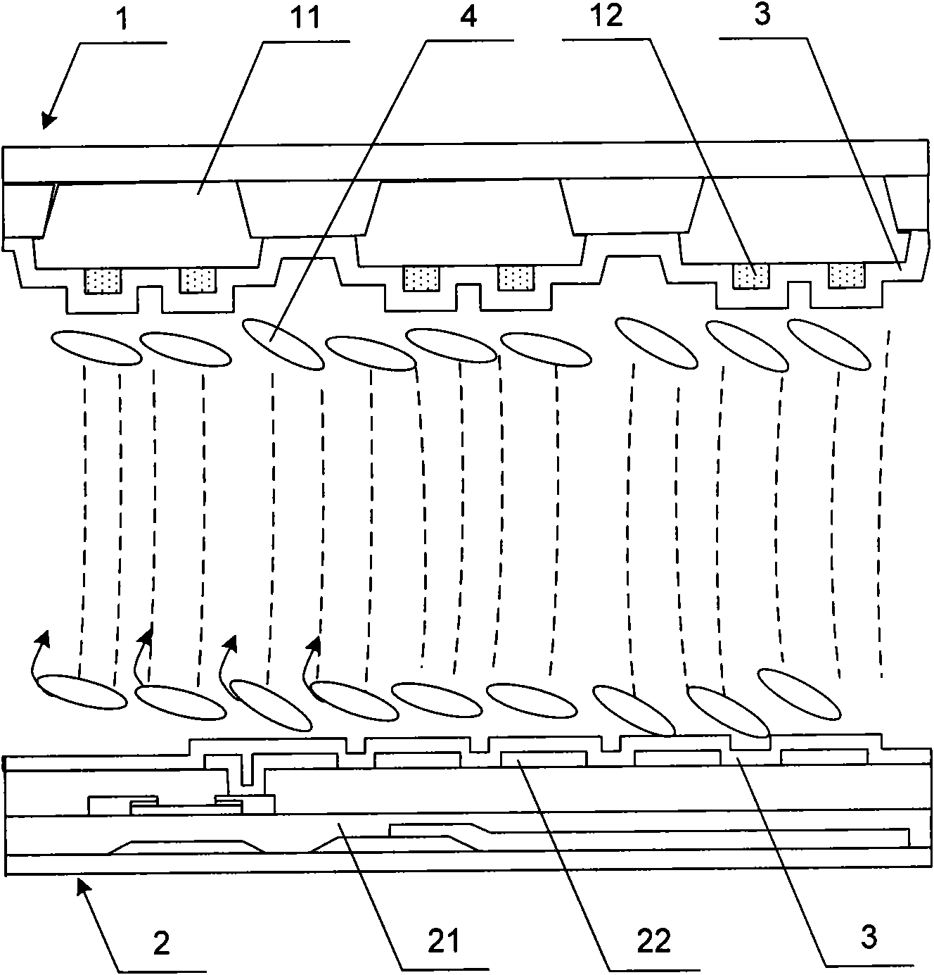 Liquid crystal display device with transverse electric field mode