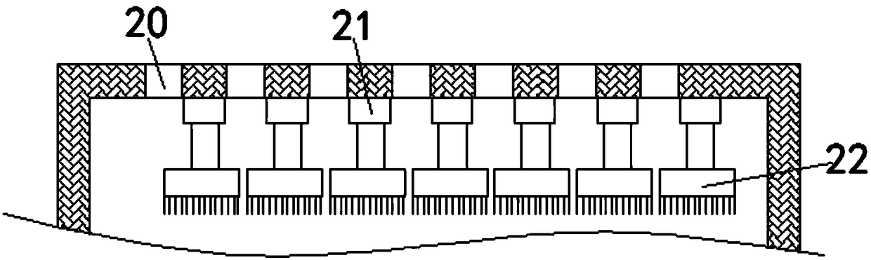 All-dimensional cleaning device for decoration facility