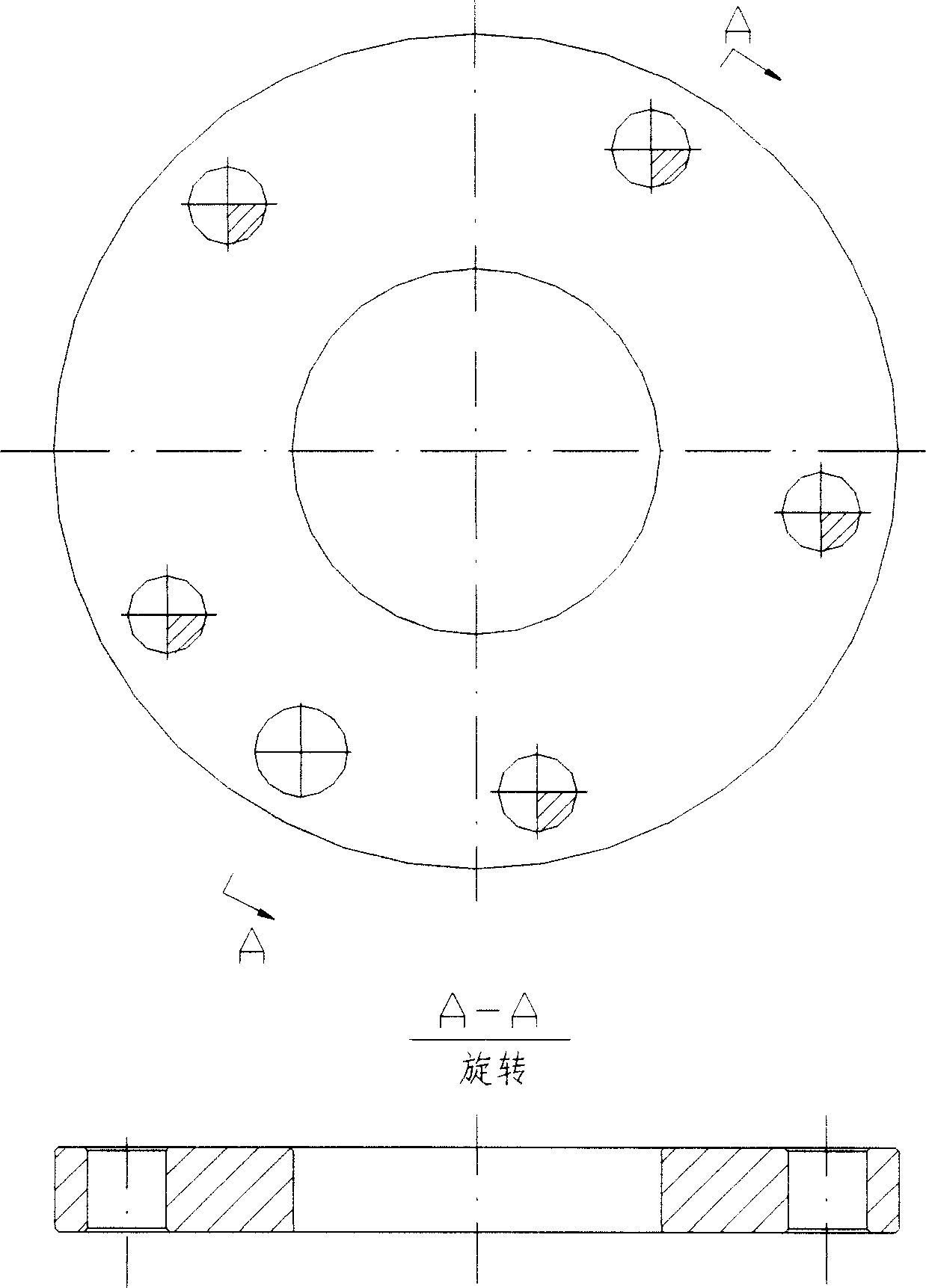 Rotary dual-cylinder compressor using exhaust middle partition board