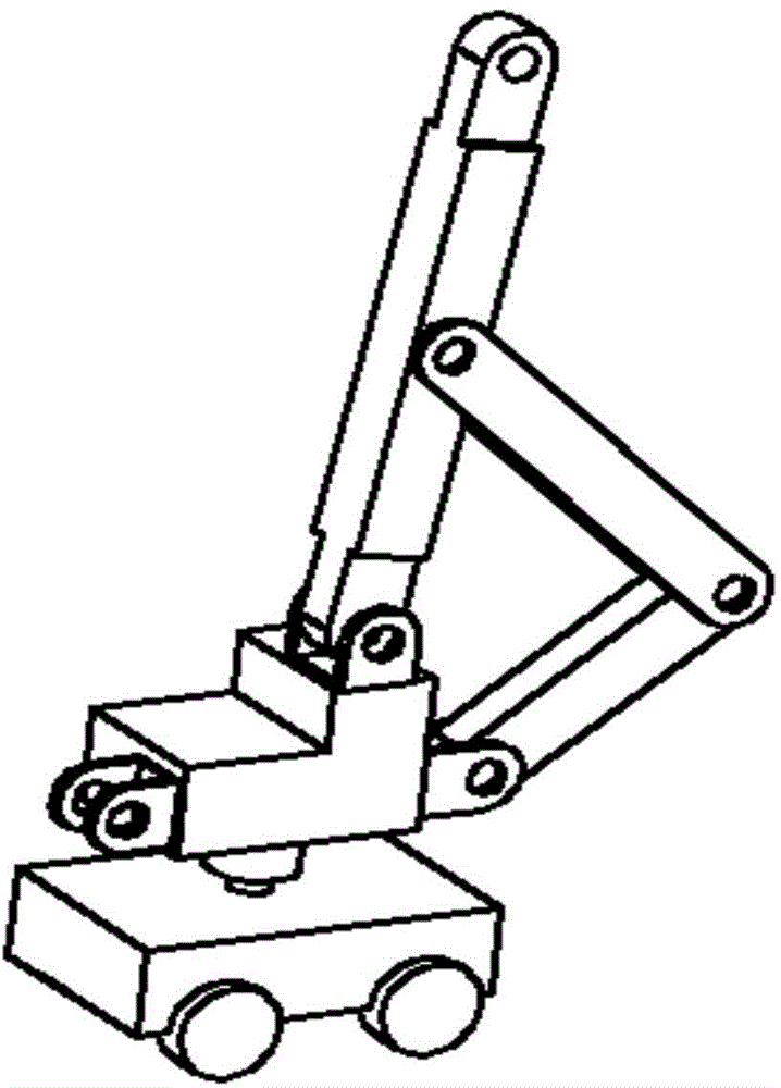 Simple controllable mechanical mobile manipulator