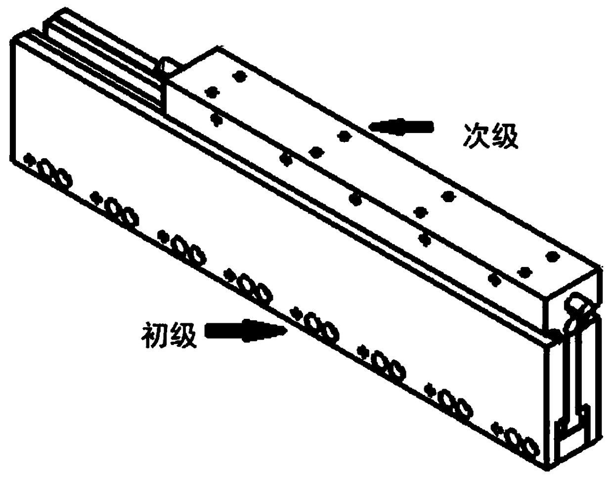 Linear coreless winding, preparation technology and linear permanent magnet motor with winding