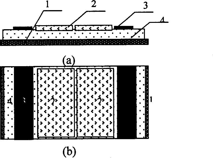 Gas sensor of hydrogen semiconductor transducer, and preparation method