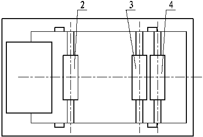 Self-synchronizing translation elliptical vibrating screen with three shock excitation motors