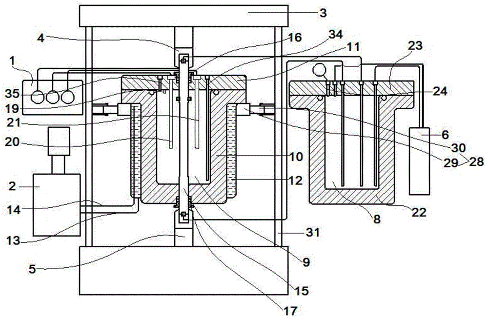 Dynamic testing apparatus and testing method for high-pressure hydrogen permeation