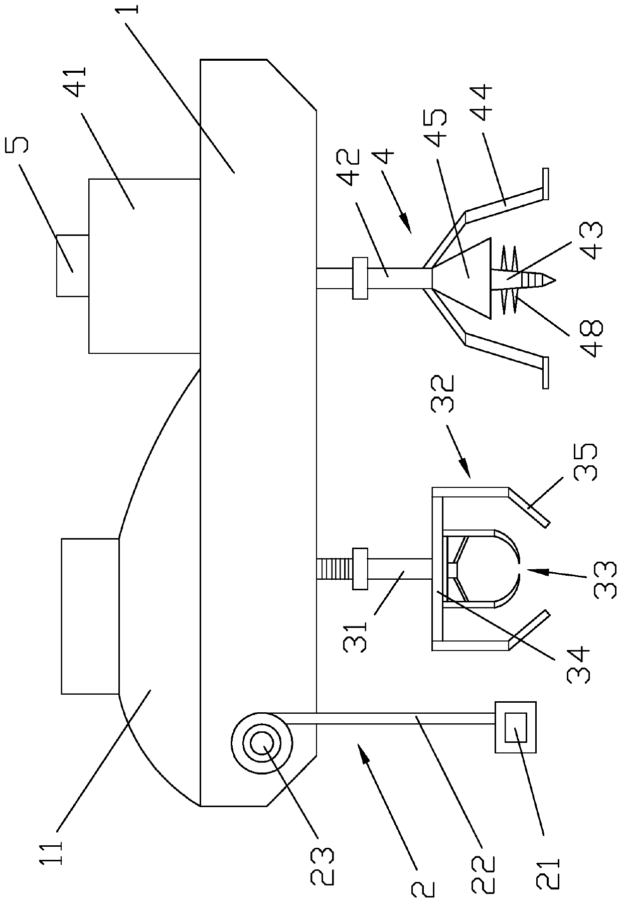 A device for cleaning lake silt and its cleaning method