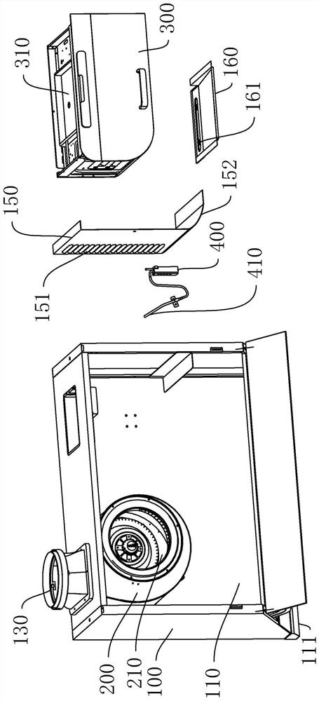 Integrated cooking type extractor hood