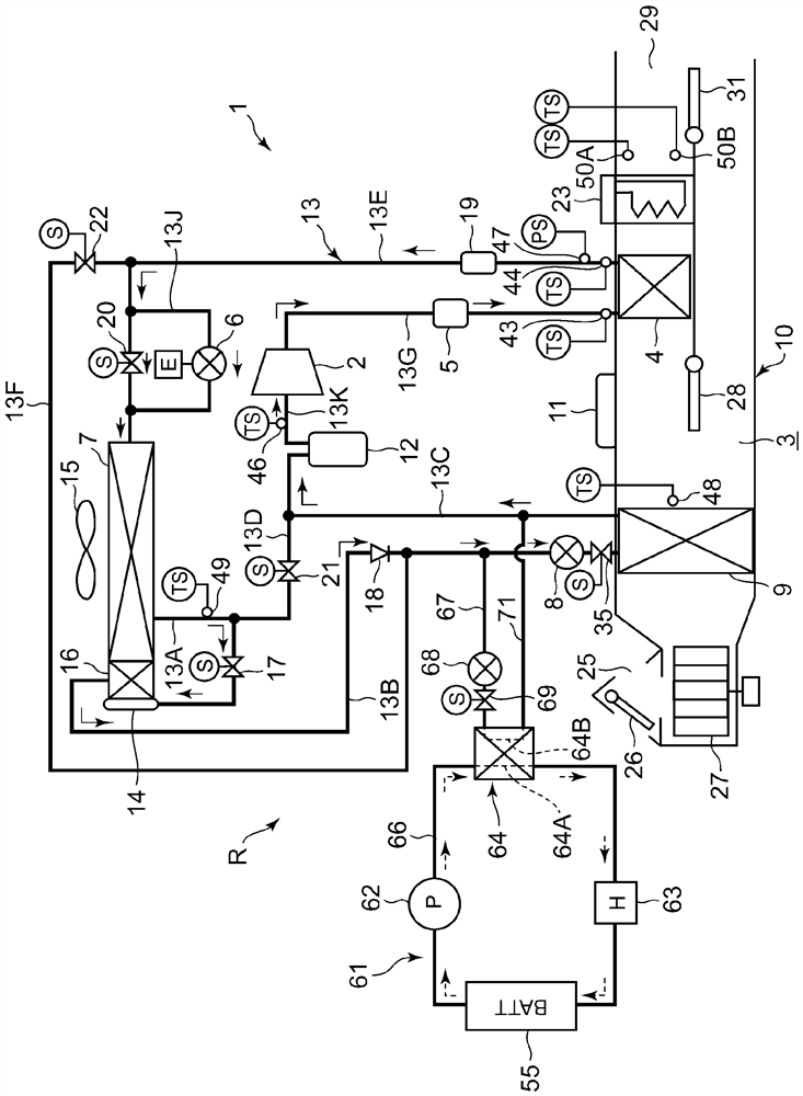 Vehicle air conditioning device