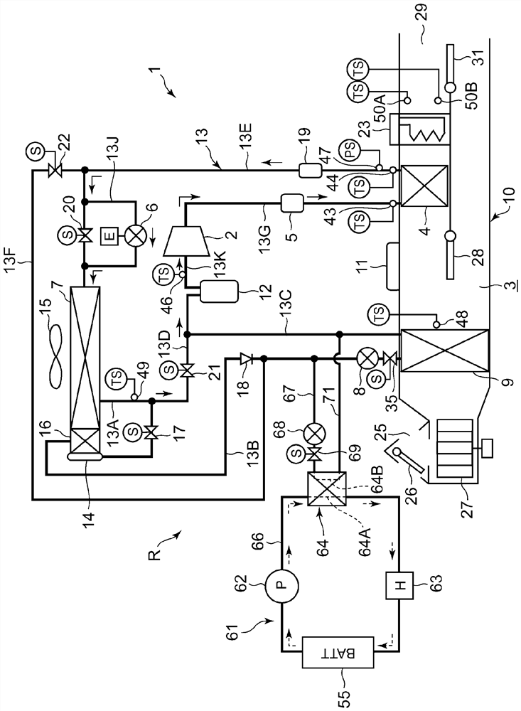 Vehicle air conditioning device