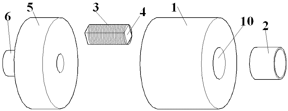 Aluminum alloy multilayer composite plate bolt hole crack defect in-service electromagnetic detection device