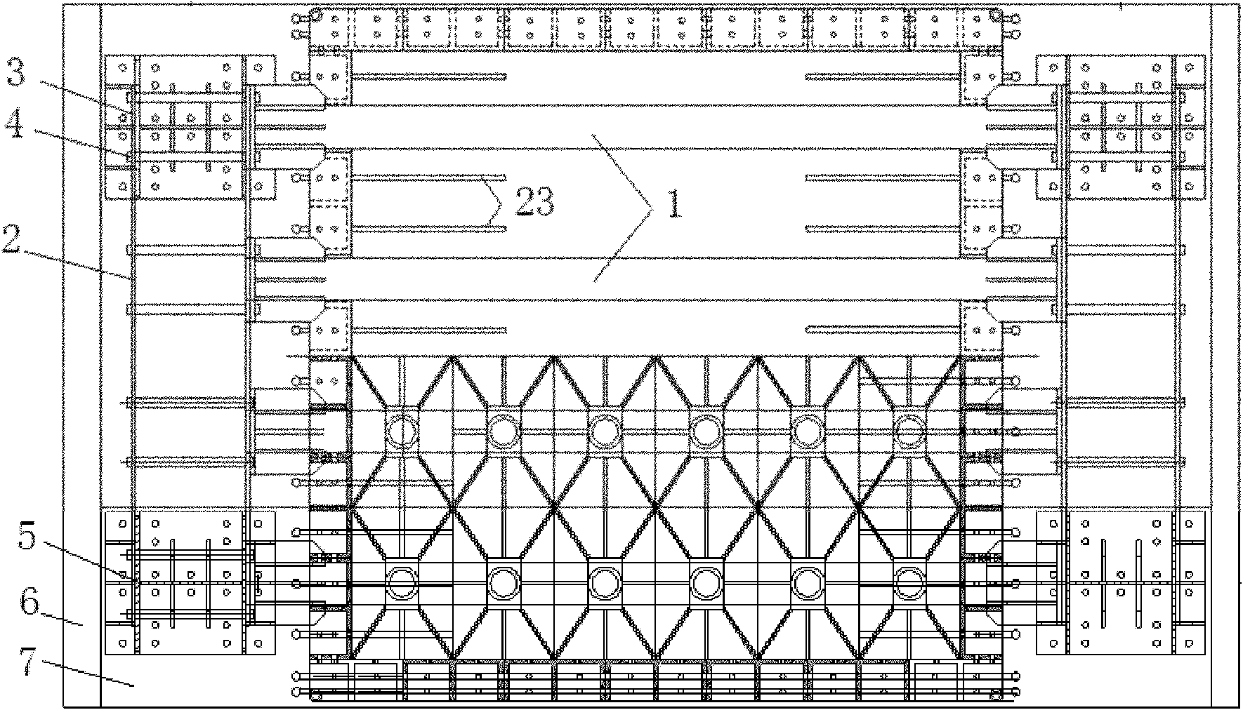 Ultra-large type geotechnical engineering three-dimensional model test system