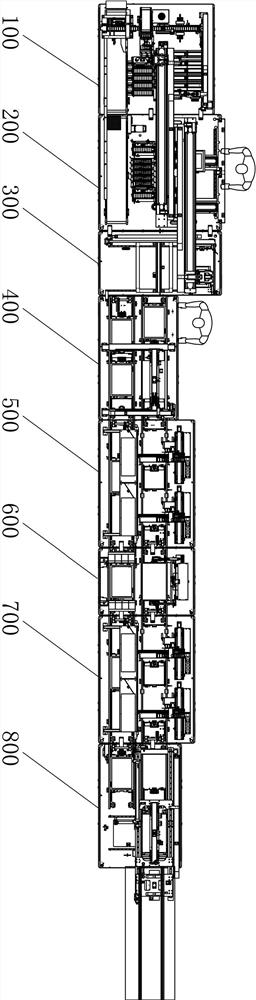 Cylindrical lithium battery module assembly production line