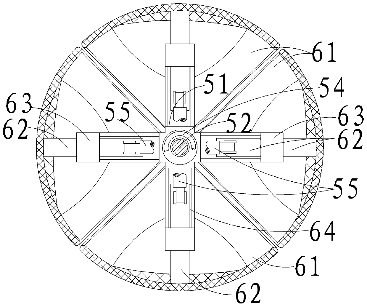 A high-rise building escape device