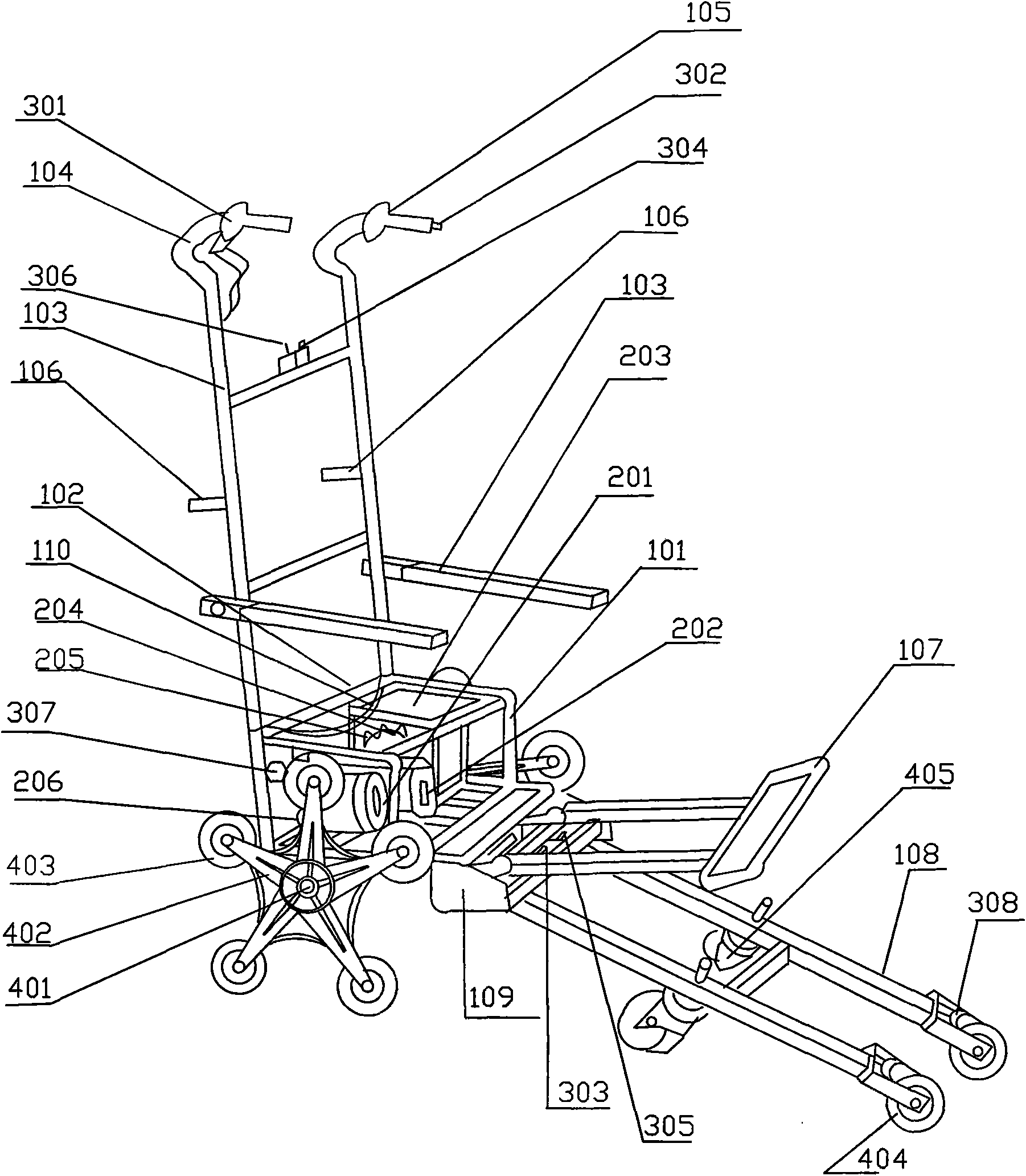 Stair-climbing wheel chair