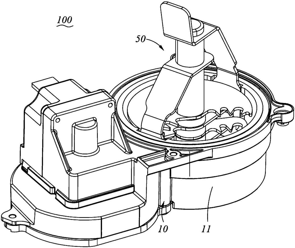 Ice breaking device and refrigerator