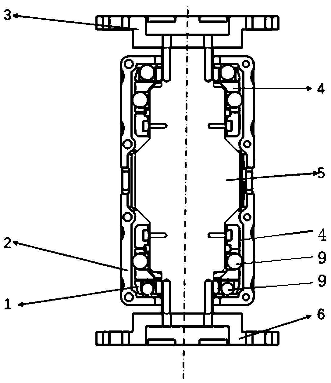 Industrial robot tail end motion sensing device and industrial robot tail end motion sensing identification method