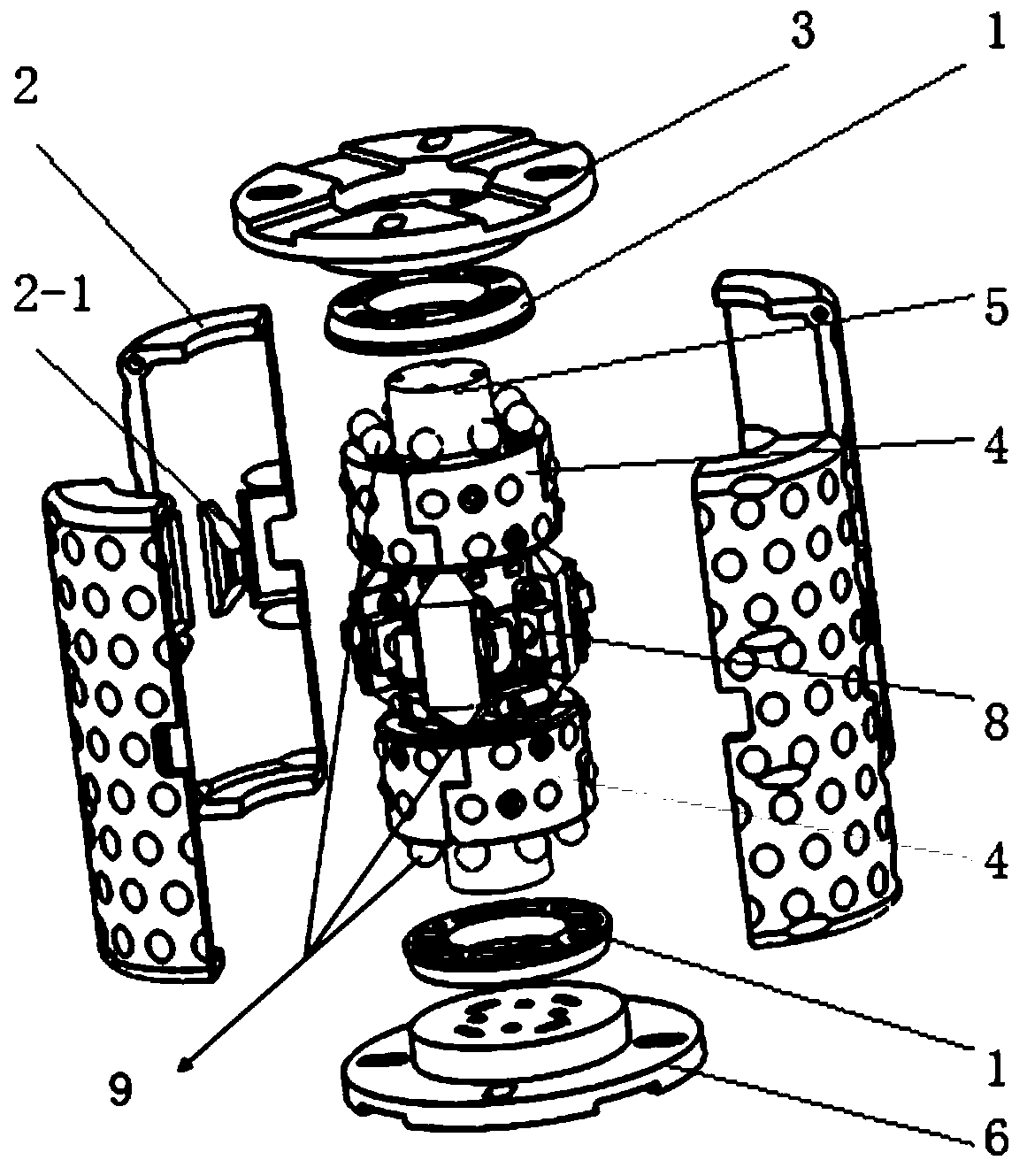 Industrial robot tail end motion sensing device and industrial robot tail end motion sensing identification method