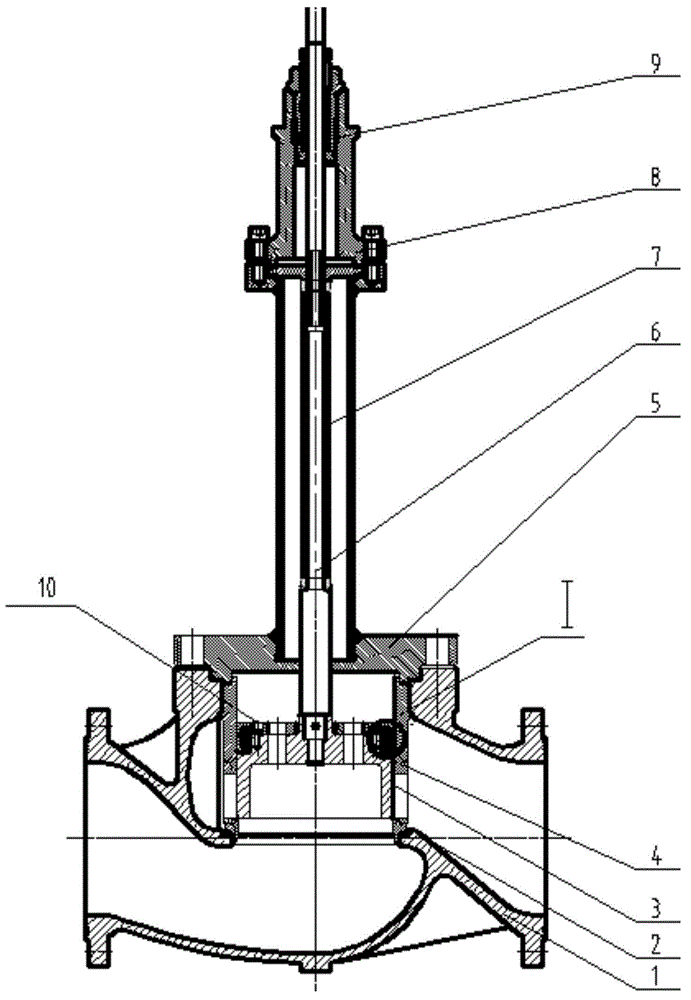 Floating seat balanced high temperature regulating cut-off valve