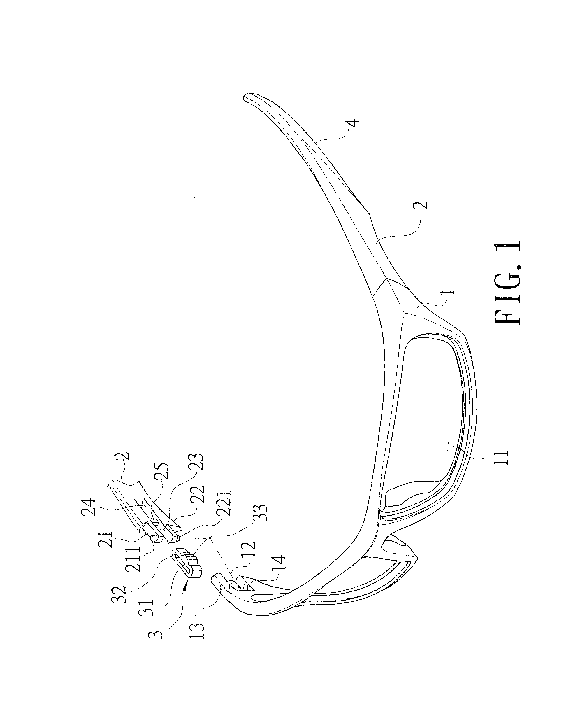 Eyeglasses assembly structure