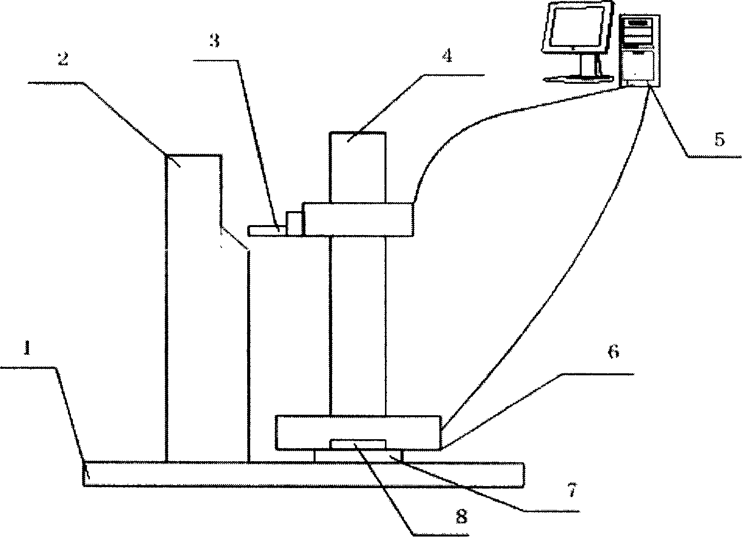 Virtual coordinate measurer based on data image treating and its measuring method