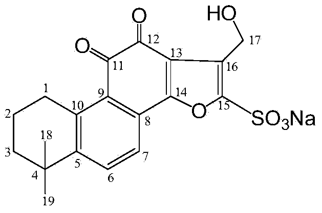 Method for preparing przewaquinone sodium sulfonate