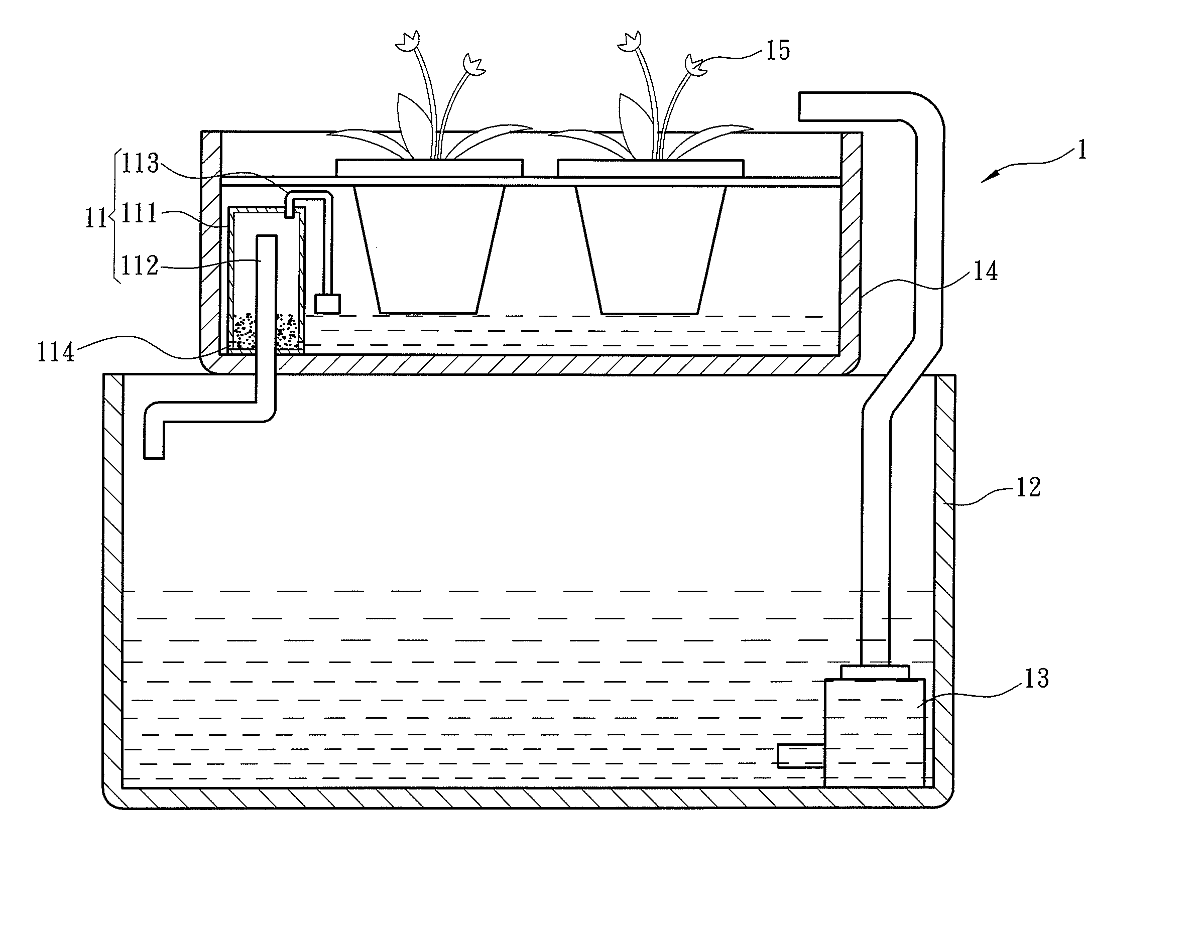 External cultivation liquid siphon