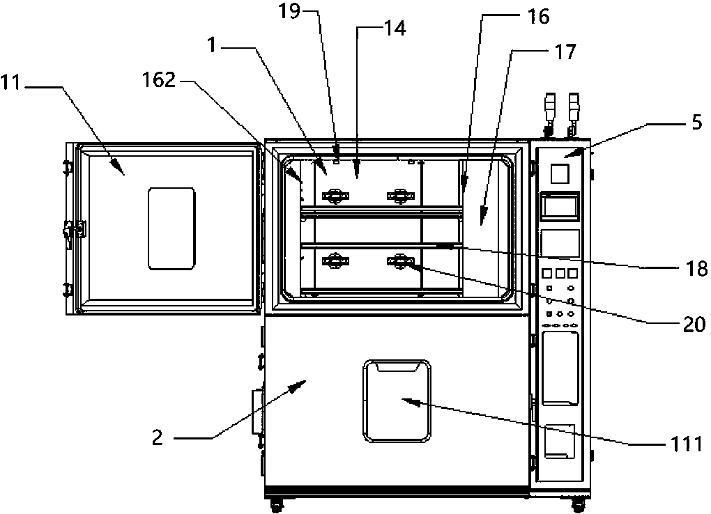 High-low temperature box integrated cabinet test system