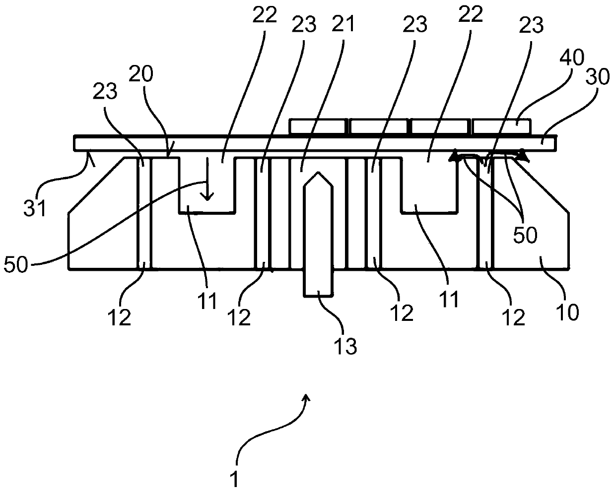 Ejector device and method for promoting disengagement of components arranged on holding diaphragm