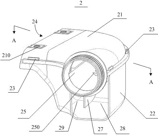 Air feeding structure and system for automobile and corresponding automobile