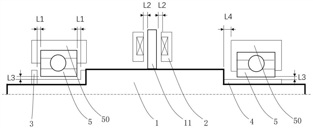 Magnetic levitation motor protection structure, magnetic levitation system and turbomachine