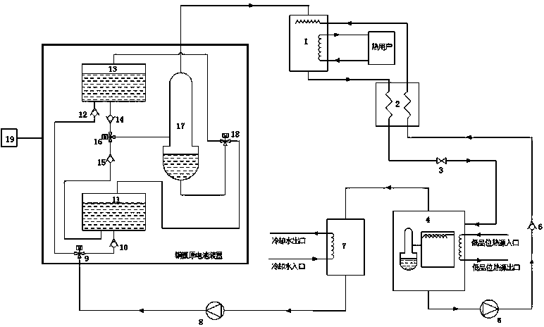 A second type of absorption heat pump that outputs electric energy